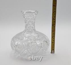 Antique HAWKES AMERICAN BRILLIANT CUT ABP CRYSTAL CARAFE VASE Signed