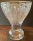 Antique Hand Cut Bohemian Crystal Vase Detailed Design Early 1900's