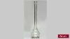 Antique Italian 1940s Long Neck Crystal Vase With Fluted