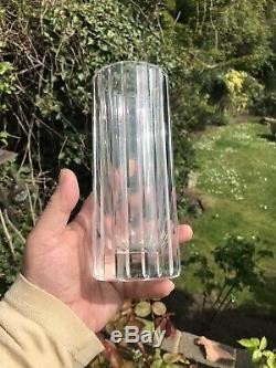 Antique Or Vintage Very Heavy French Cut Crystal Baccarat Flowers Vase Signed