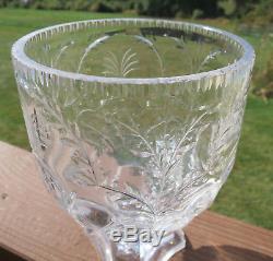 Antique Stevens & William English Cut Crystal Vase Glass Bowl American Brilliant