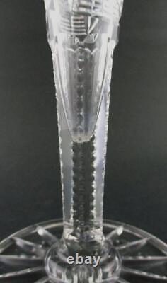 Antique TRUMPET VASE 12 tall ABP American BRILLIANT Period Cut Crystal glass