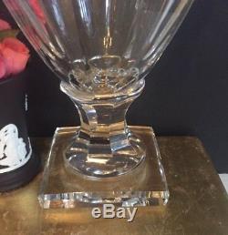 Antique Vintage St. Lambert Cut Crystal Vase Statue Urn