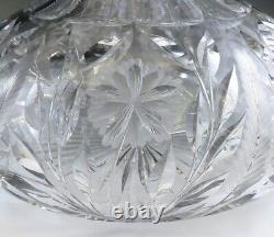 Antique c1910 American Cut Crystal Glass Decorative Flower Vase