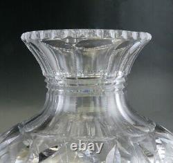 Antique c1910 American Cut Crystal Glass Decorative Flower Vase