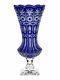 Arnstadt Crystal Vintage Cobalt Blue Flower Vase, Colored Cut Crystal