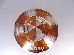 Art Déco Deckeldose Dose Wenzel Kulka Cut Crystal Lided Bowl Haida Böhmen 1920