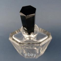 Art Deco Kristall Glas Karaffe Cut Crystal Decanter Haida / Steinschönau um 1930