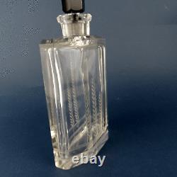 Art Deco Kristall Glas Karaffe Cut Crystal Decanter Haida / Steinschönau um 1930