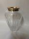 Asprey And Co. Vintage Sterling Silver Mounted Cut Crystal Art Glass Vase