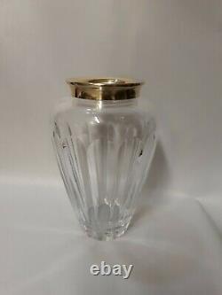 Asprey and Co. Vintage Sterling Silver Mounted Cut Crystal Art Glass Vase