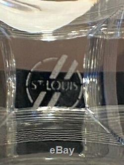 Authentic Signed ST LOUIS CRYSTAL 10 Tall Square Modern Cut Flower Vase