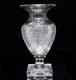 B273 Very Large Baccarat Medici Crystal Glass Vase Diamond cut