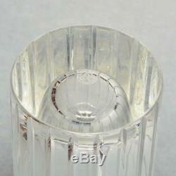 BACCARAT CRYSTAL HARMONIE STRAIGHT VASE WithVERTICAL CUTS 8, SIGNED