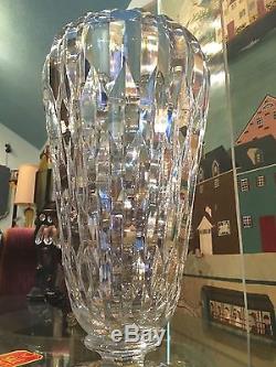 BEAUTIFUL AMERICAN Antique BRILLIANT CRYSTAL CUT GLASS VASE Home Decor Art