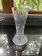 Beautiful Vtg Waterford Crystal Giftware 10 Flower Vase Crisscross Vertical Cut