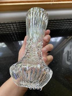 BEAUTIFUL VTG Waterford Crystal Giftware 10 Flower Vase CrissCross Vertical Cut