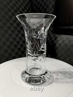 BEAUTIFUL! William Yeoward Rosetta Cut Crystal Vase SIGNED