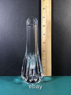 Baccarat 7 Tall Crystal Annick Bud Flower Vase WithBox Vertical Cuts France
