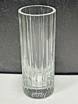 Baccarat Crystal HARMONIE Vertical Cuts Cylinder Flower Vase 7 7/8