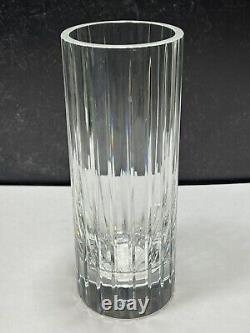 Baccarat Crystal HARMONIE Vertical Cuts Cylinder Flower Vase 7 7/8