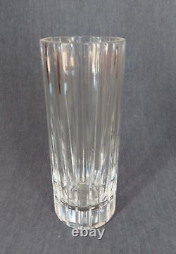 Baccarat Crystal HARMONIE Vertical Cuts Cylinder Flower Vase, 8.0