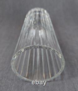 Baccarat Crystal HARMONIE Vertical Cuts Cylinder Flower Vase, 8.0