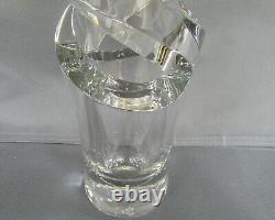 Baccarat Crystal TORANDO Cut Out Clear Spiral Vase 9 France 2103220 Gorgeous