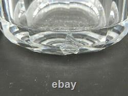 Baccarat Crystal Vase Vertical Cuts Beveled Rim 10 France Very Heavy As-Is