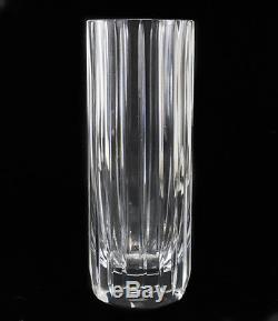 Baccarat Harmonie Crystal Art Glass Vase 8, Collumnar with vertical cuts