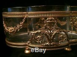 Baccarat cut crystal and gilt bronze centerpiece / vase