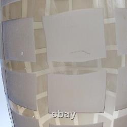 Badash Crystal Brick Cut Torpedo Vase Amber Glass Signed 15.75 h