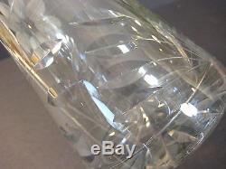 Beautiful American Brilliant Cut Glass Crystal Vase, 12 Tall X 4 1/4 Diameter