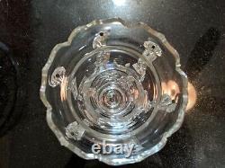 Beautiful Antique Cut Glass With Crystals Bud Vase
