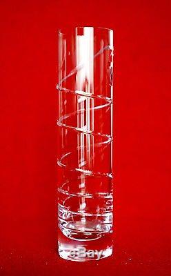 Beautiful Baccarat Vase Bud Vase Swirl Cut Crystal With Original Label Artglass