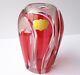Beautiful Crystal Glass Vase Kk Zwiesel Original Tag Hand Cut Um 1960 L839