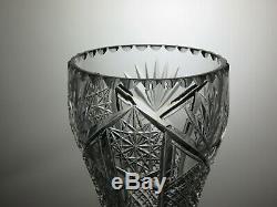 Beautiful Design Heavy Lead Crystal Cut Glass Vase 12 Tall