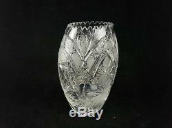 Beautiful Tall 10 1/4 Czech Bohemian Crystal Cut Vase