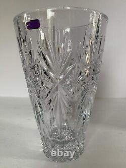 Beautiful WATERFORD Lead Crystal RAYMOND Vase 10 Made in Slovenia, Pristine