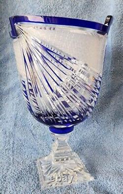 Blue Crystal Glass Vase