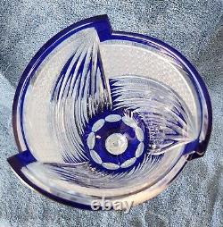 Blue Crystal Glass Vase