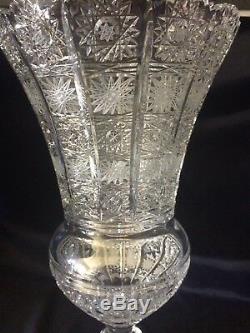 Bohemia Crystal Hand Cut 16'' Tall Vase II