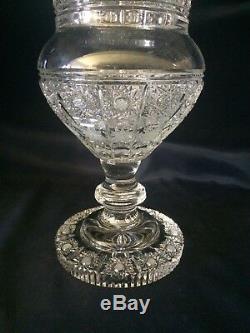 Bohemia Crystal Hand Cut 16'' Tall Vase II