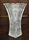 Bohemia Crystal Vase, 11 Tall, Hand Cut, Queen Lace, Made In Czech Republic