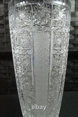 Bohemia Czech Hand Cut Lead Crystal Queen Lace Bohemian Vase 10