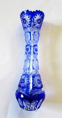 Bohemian Crystal Cut Glass Vase