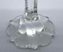 Bohemian Cut Crystal Queens Lace Footed Bowl /Compote Clear Decorative Hand Made