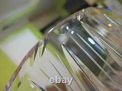 Bohemian/Czech Cut Art Glass Crystal Vase, 10 Tall X 6 1/2 Diameter