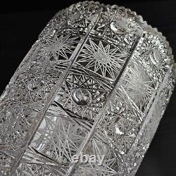 Bohemian Czech Hand Cut 9 Flower Vase Queen Lace 500PK 24% Lead Crystal