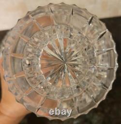 Bohemian Czech Hand Cut Crystal Vase, Queen Anne Lace Pattern